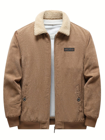 Giacca Invernale Uomo con Colletto a Revers Calda Stile Classico