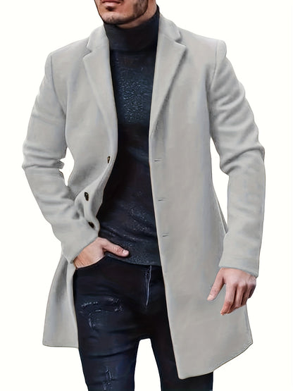 Giacca Invernale Uomo con Chiusura a Bottoni Calda Elegante
