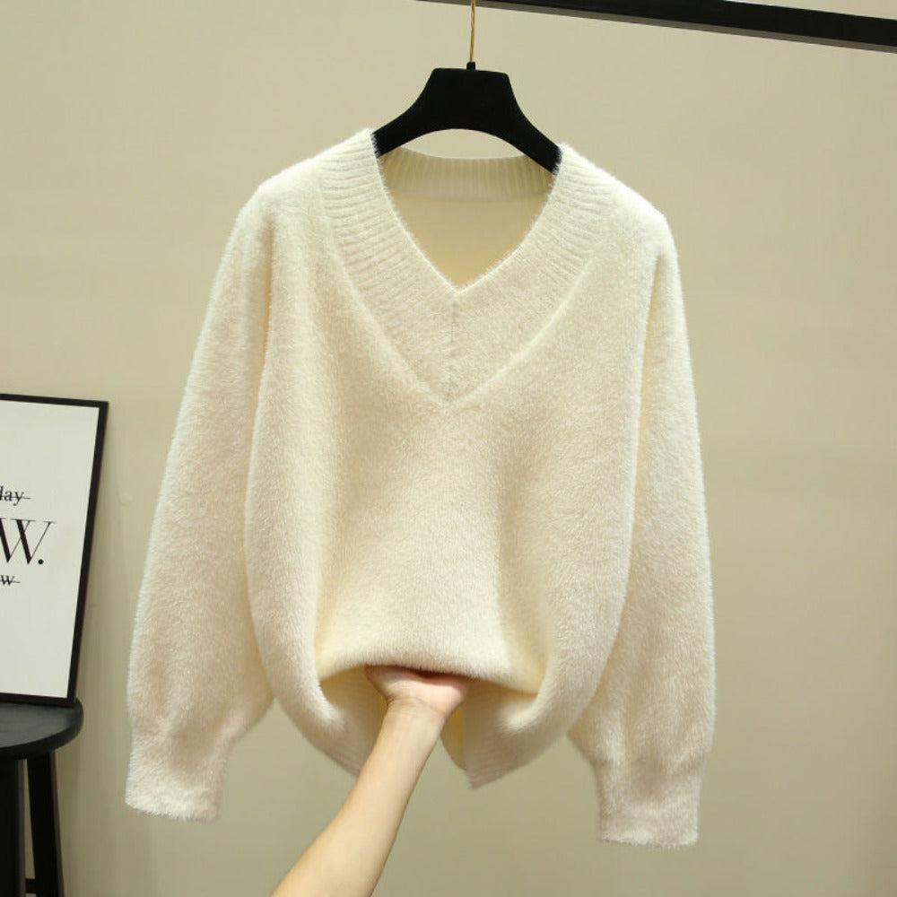 Maglione Donna Scollo a V Manica Lunga - Brentozzi