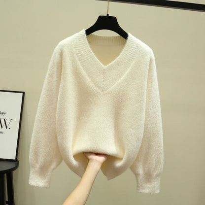 Maglione Donna Scollo a V Manica Lunga - Brentozzi