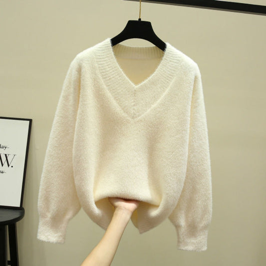Maglione Donna Scollo a V Manica Lunga - Brentozzi