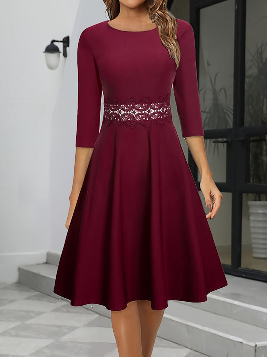 Abito Midi Donna Scollo Linea Pulita - Brentozzi