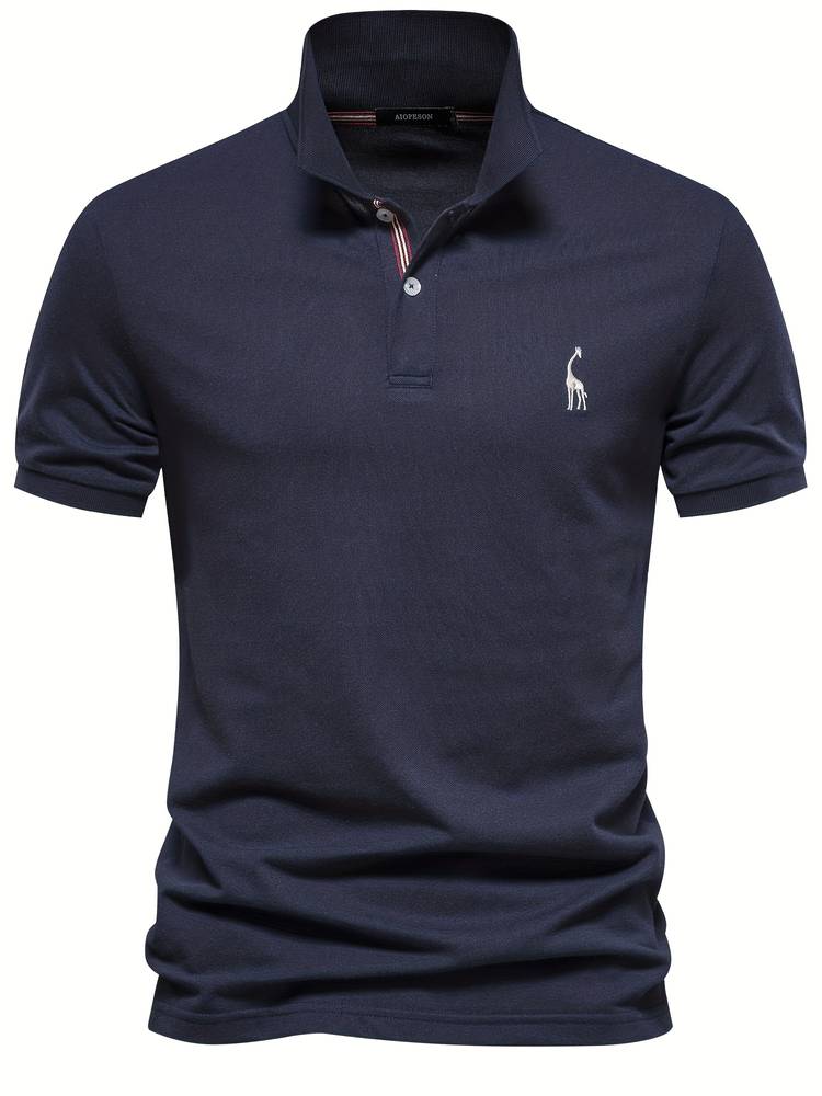 Polo Uomo Slim Fit Dettagli Sottile Colletto Classico