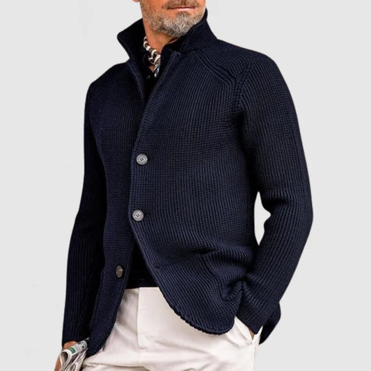 Cardigan Uomo con Collo Alto Comfort e Caldo - Brentozzi