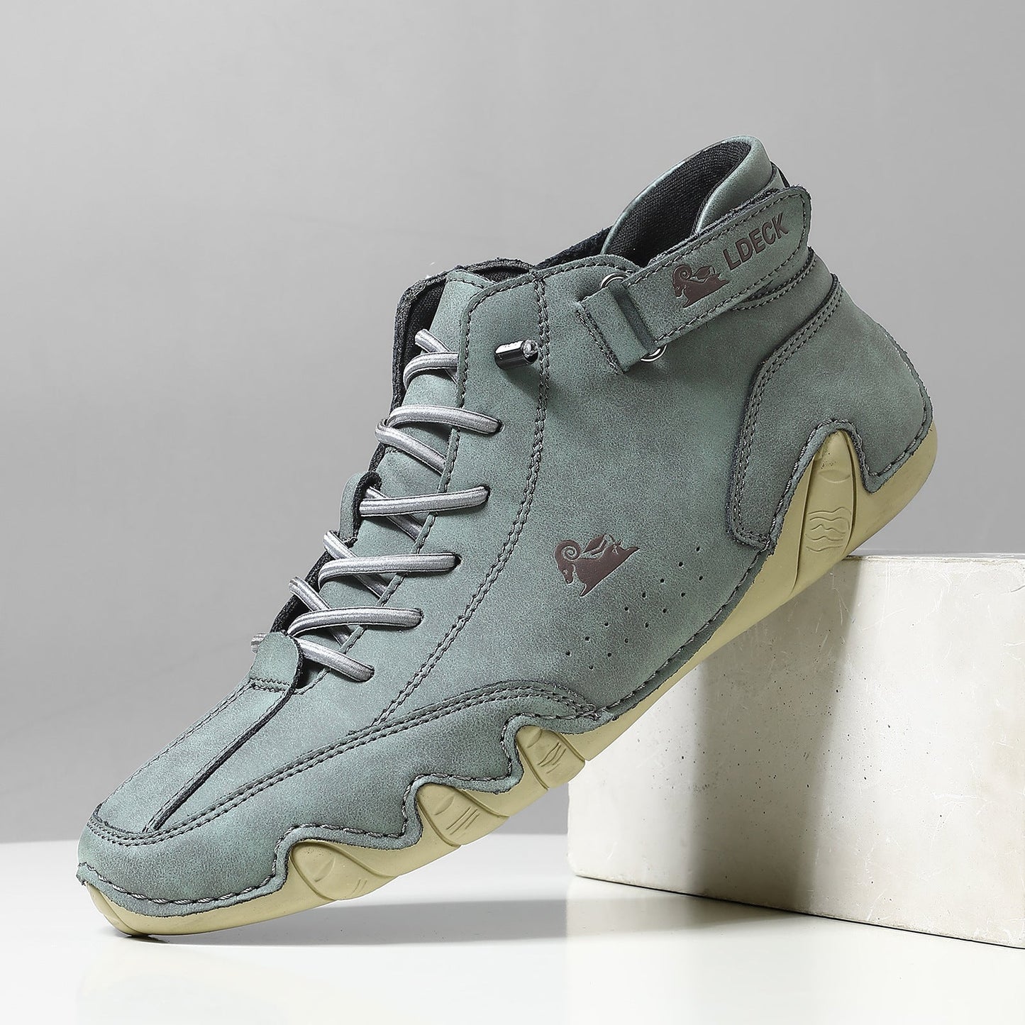 Scarpe Uomo High- Barfuor Scarpe con Lacci e Velcro