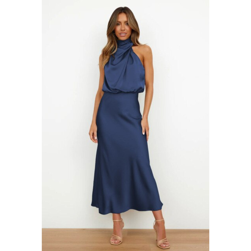 Abito Midi Donna Scollo Halter