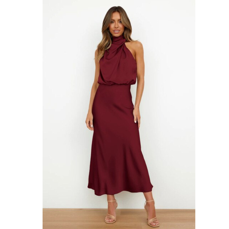 Abito Midi Donna Scollo Halter