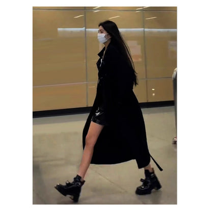 Trench Coat Donna Doppio Petto Lungo Classico