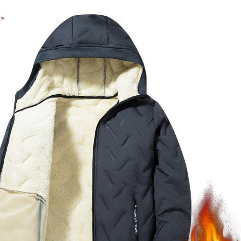 Giacca Invernale Uomo con Fodera in Pile e Chiusura Zip