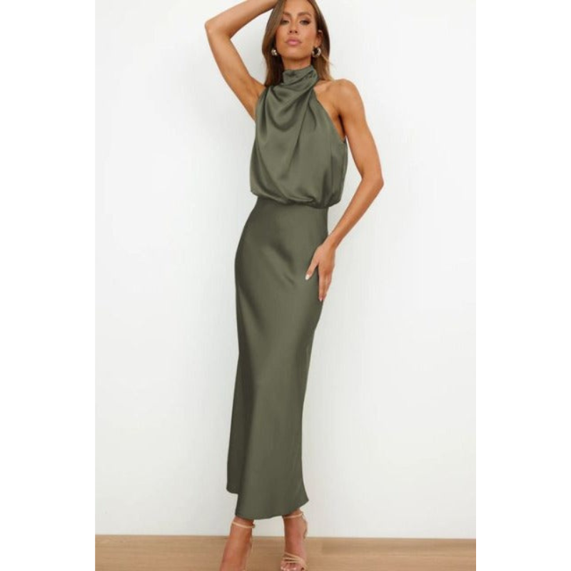 Abito Midi Donna Scollo Halter