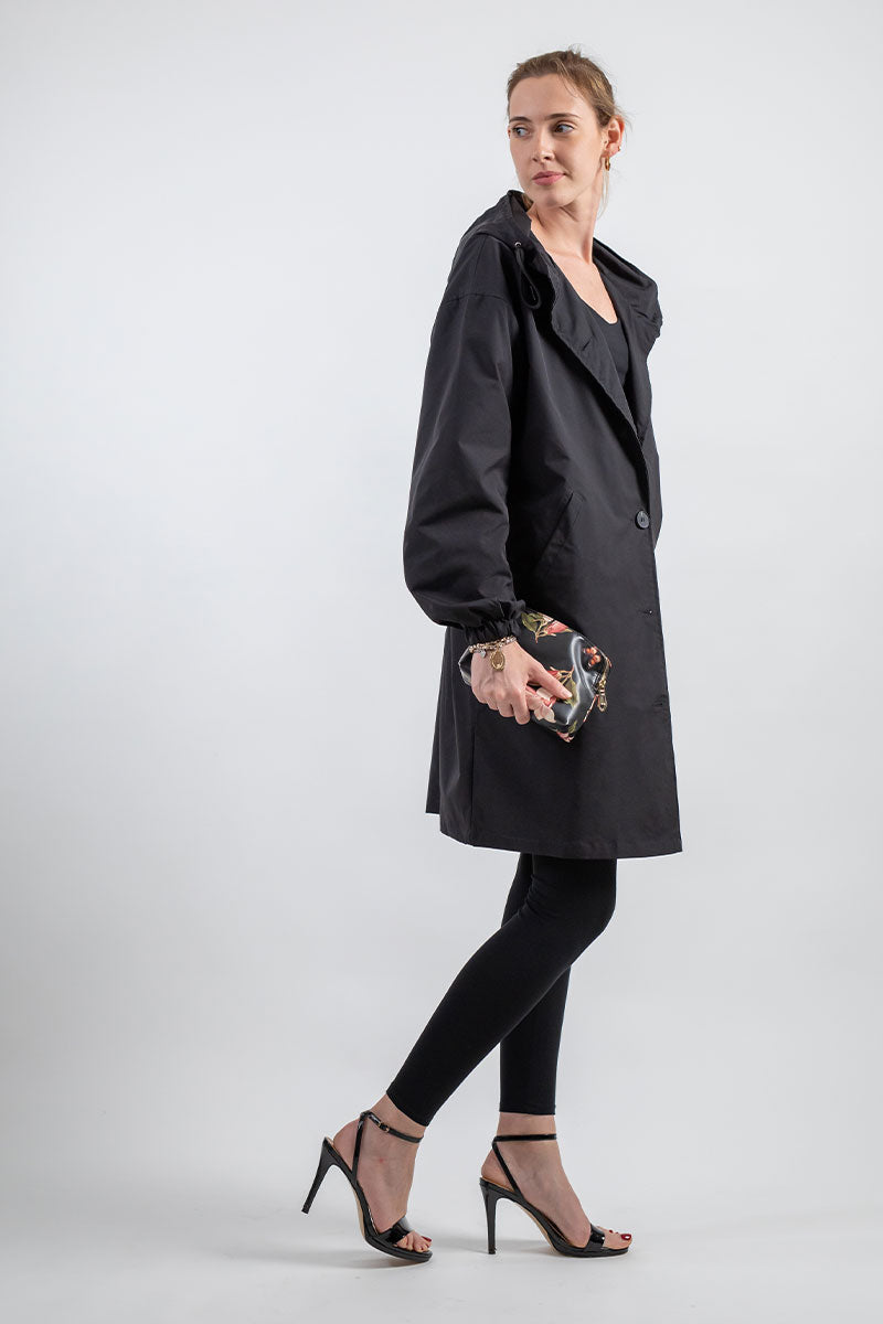 Giacca Antipioggia Donna Traspirante con Cappuccio Outdoor