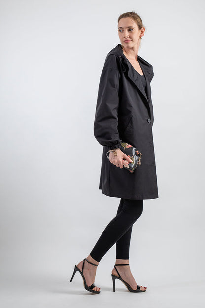 Giacca Antipioggia Donna Traspirante con Cappuccio Outdoor