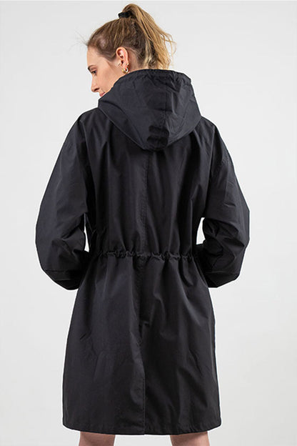 Giacca Antipioggia Donna Traspirante con Cappuccio Outdoor