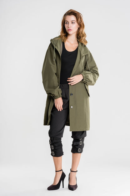 Giacca Antipioggia Donna Traspirante con Cappuccio Outdoor