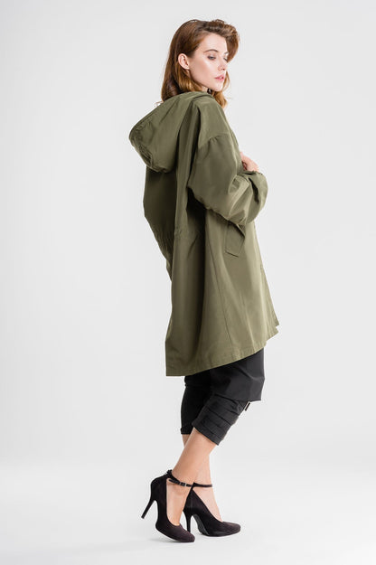 Giacca Antipioggia Donna Traspirante con Cappuccio Outdoor