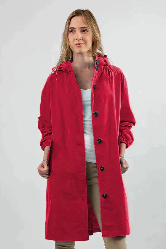 Giacca Antipioggia Donna Traspirante con Cappuccio Outdoor