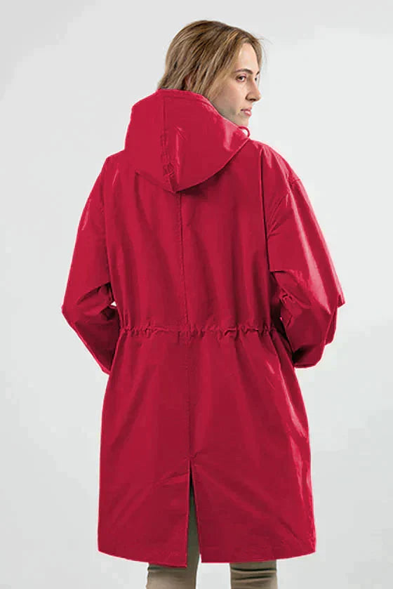 Giacca Antipioggia Donna Traspirante con Cappuccio Outdoor