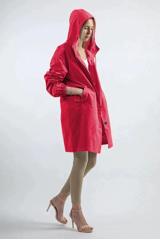 Giacca Antipioggia Donna Traspirante con Cappuccio Outdoor