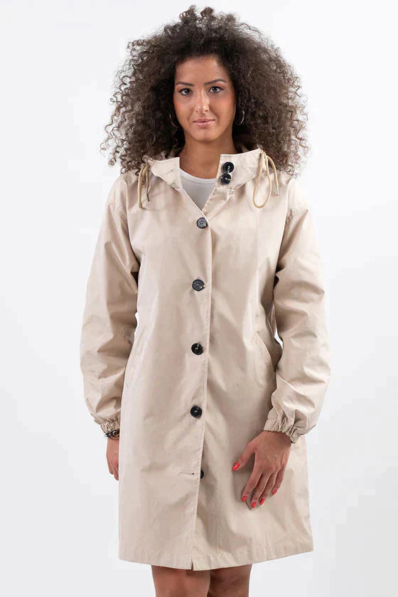 Giacca Antipioggia Donna Traspirante con Cappuccio Outdoor