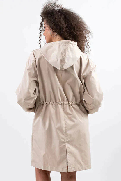 Giacca Antipioggia Donna Traspirante con Cappuccio Outdoor
