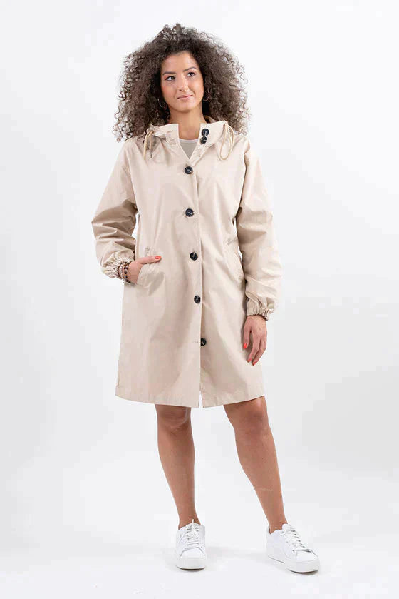 Giacca Antipioggia Donna Traspirante con Cappuccio Outdoor