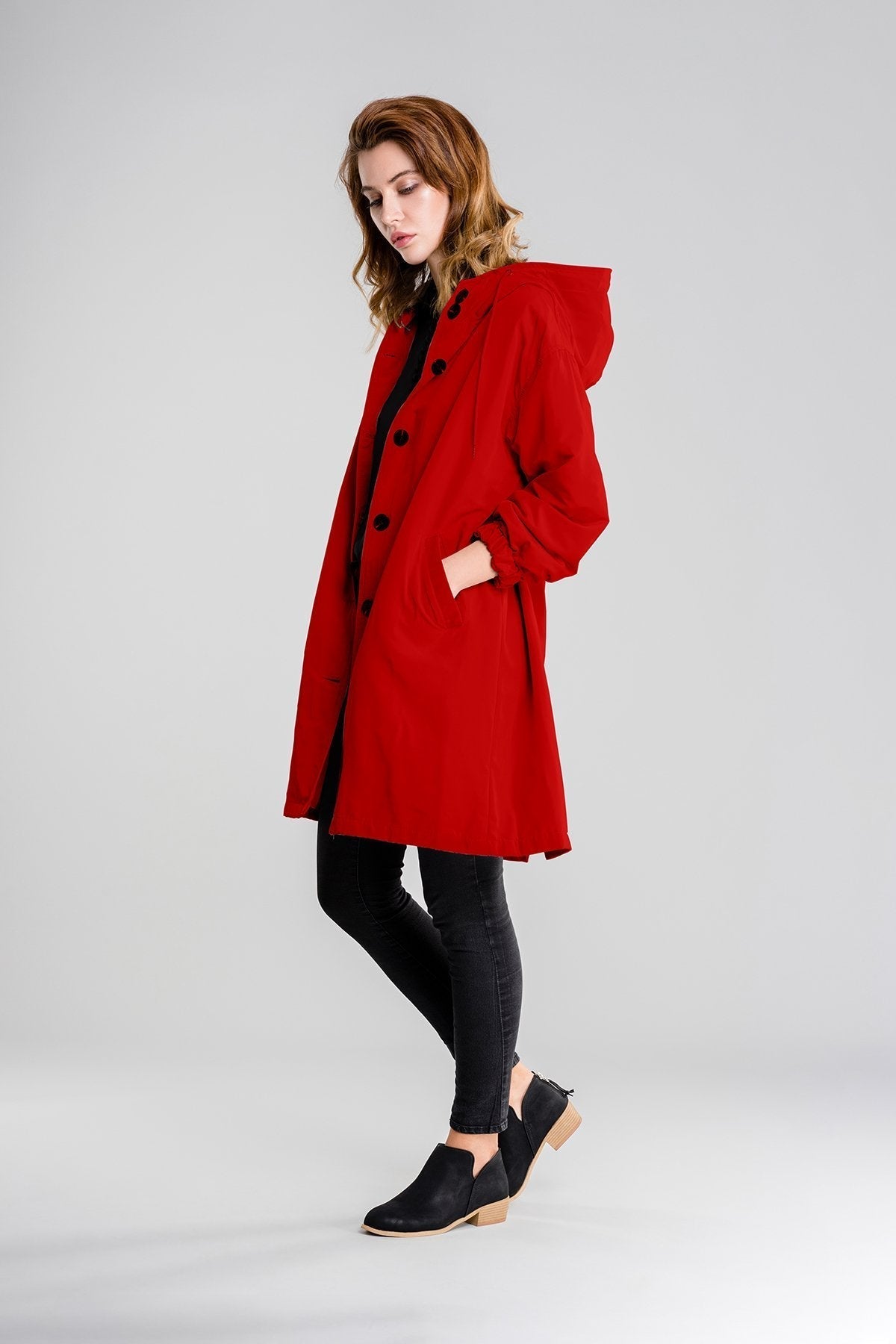 Giacca Antipioggia Donna Traspirante con Cappuccio Outdoor