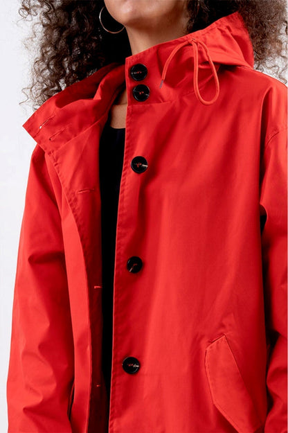 Giacca Antipioggia Donna Traspirante con Cappuccio Outdoor
