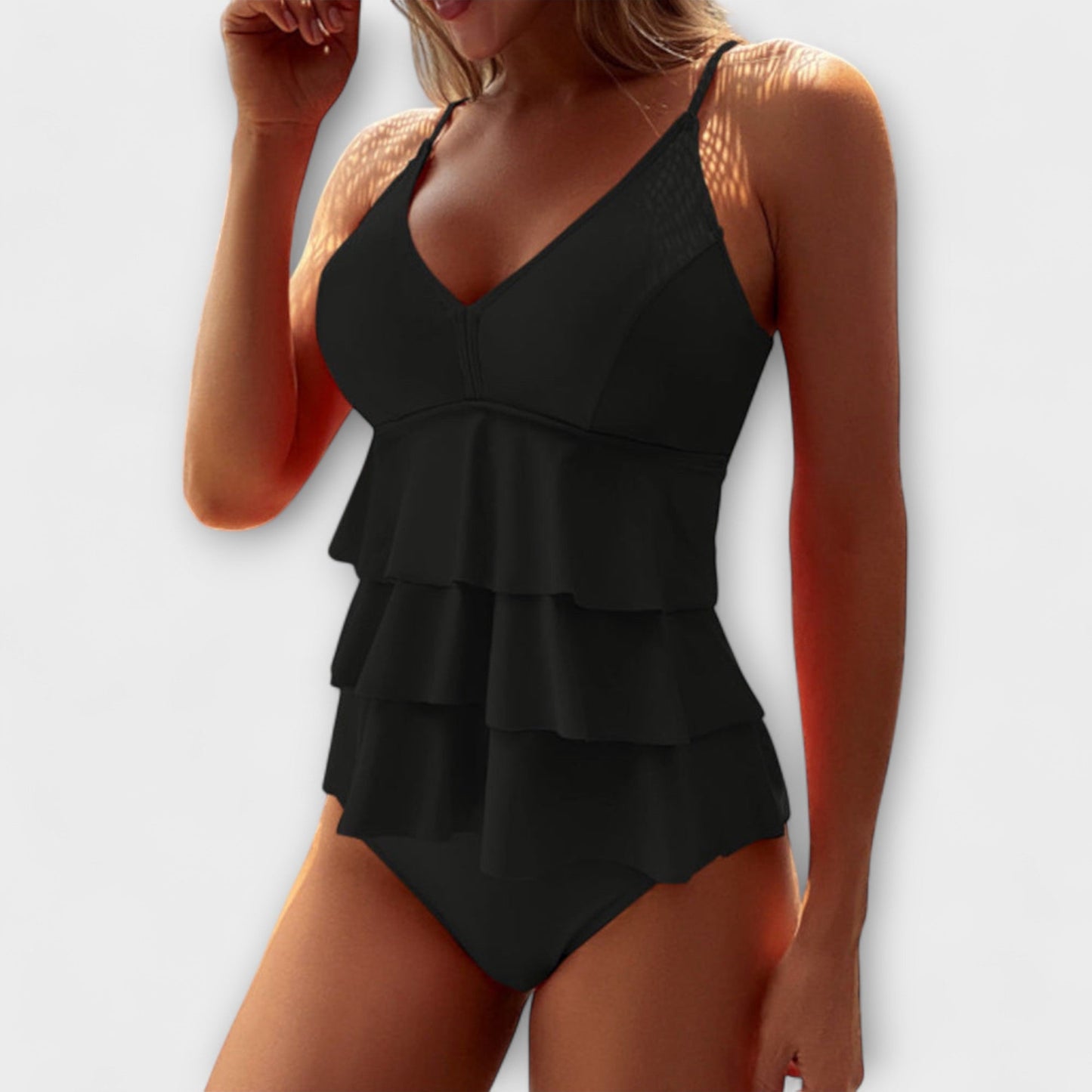 Costume Tankini Donna con Volant a Balze