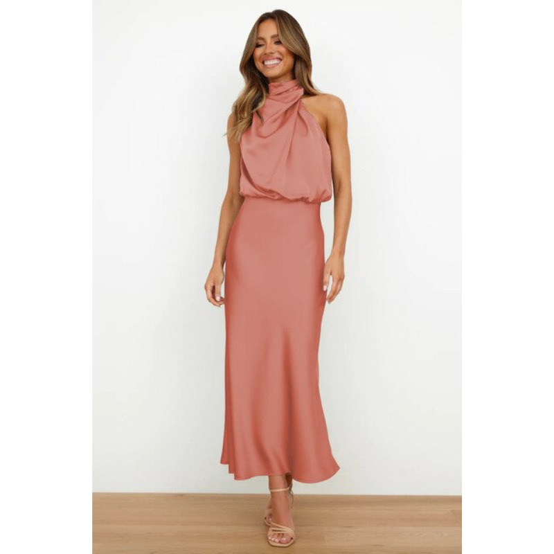 Abito Midi Donna Scollo Halter