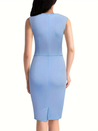 Abito Bodycon Donna Senza Maniche Elegante Classico