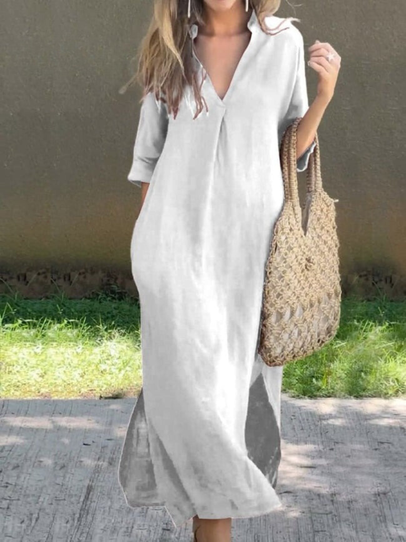 Abito Lungo Donna Classico Vestibilità Regolare