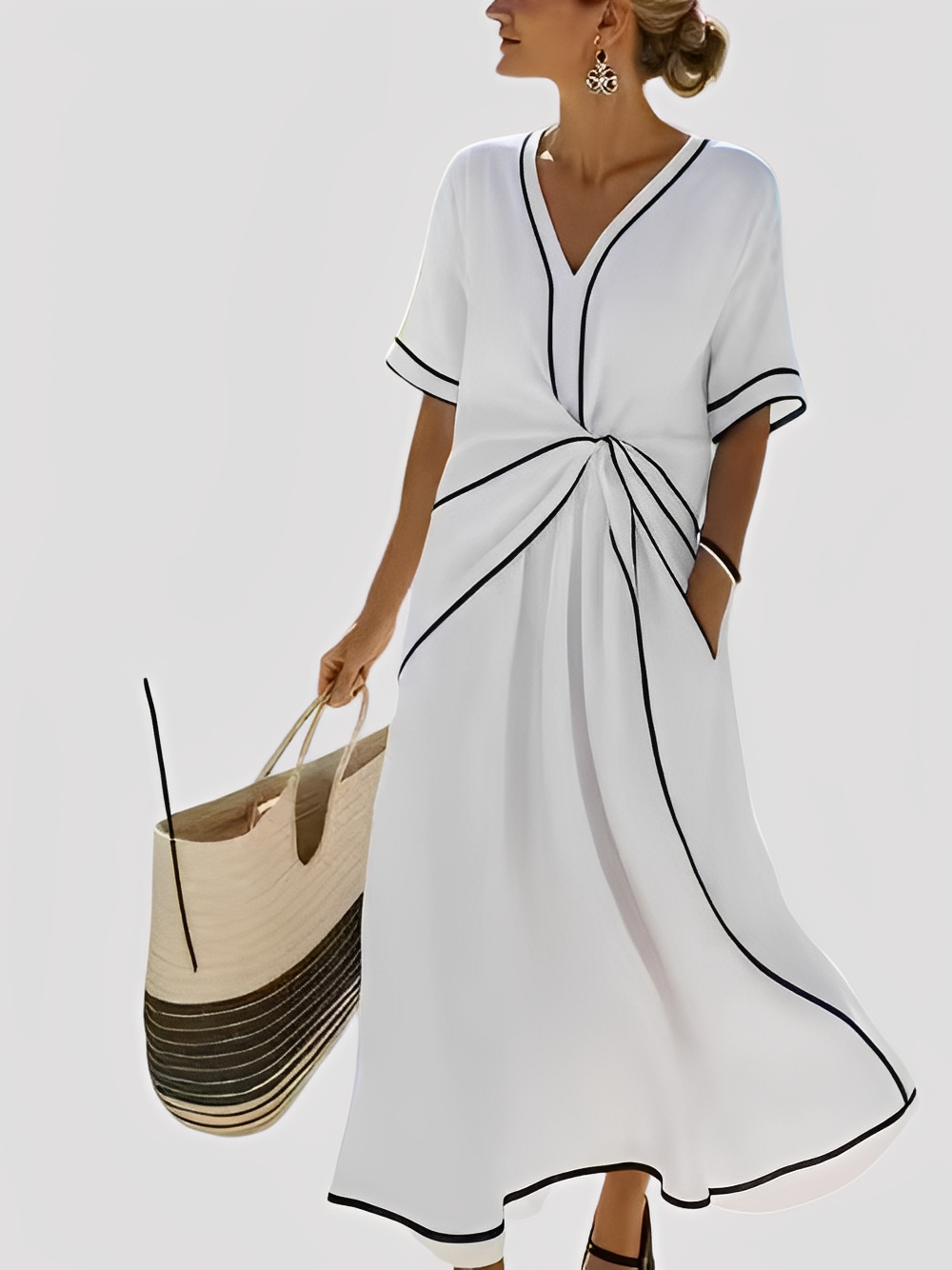 Abito Maxidress Donna Elegante Taglio Morbido