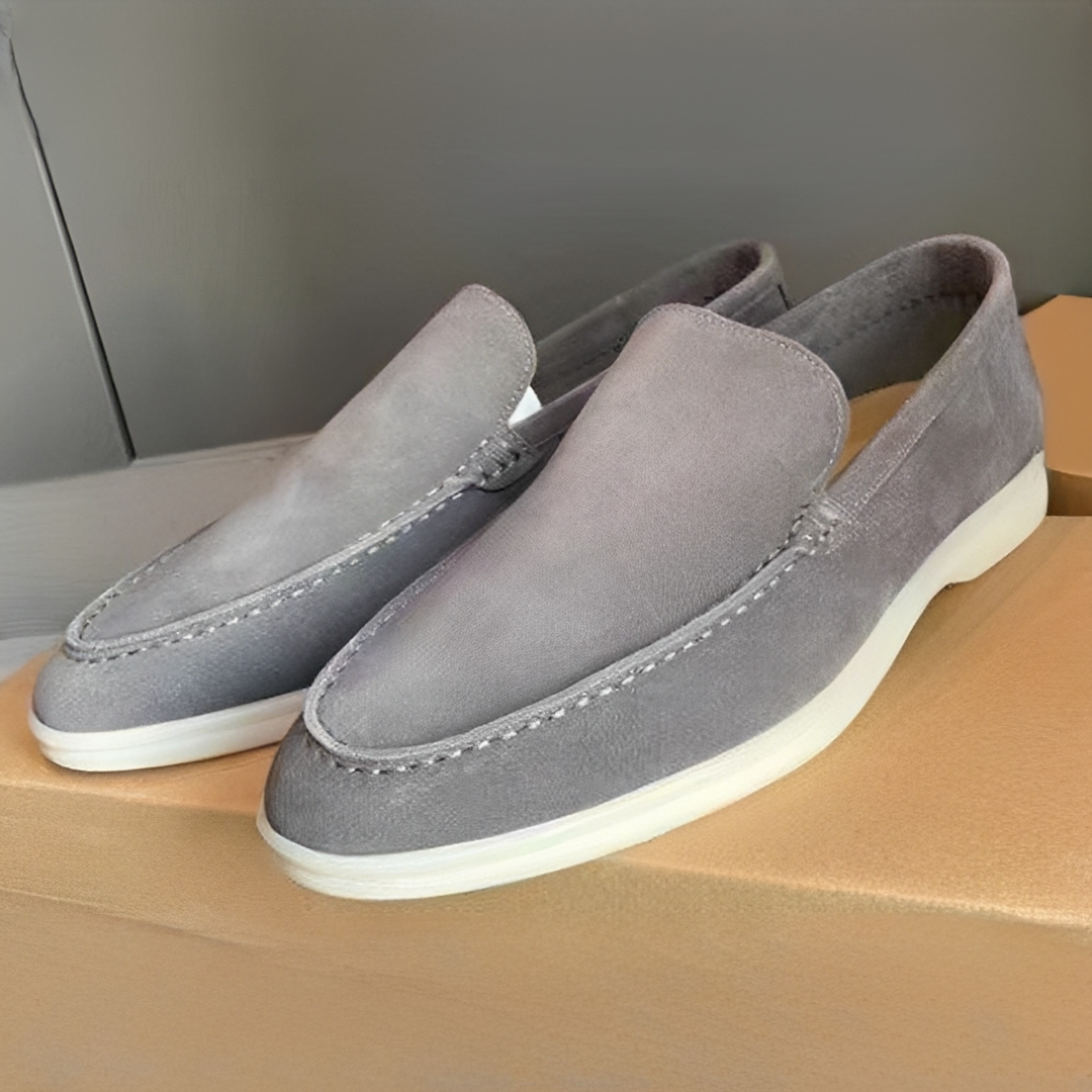 Mocassini Uomo Classici Pelle Scamosciata Eleganti