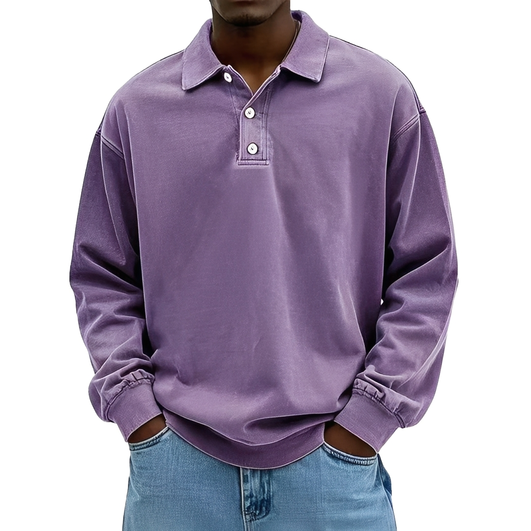 Polo Uomo Vintage Manica Lunga Classica