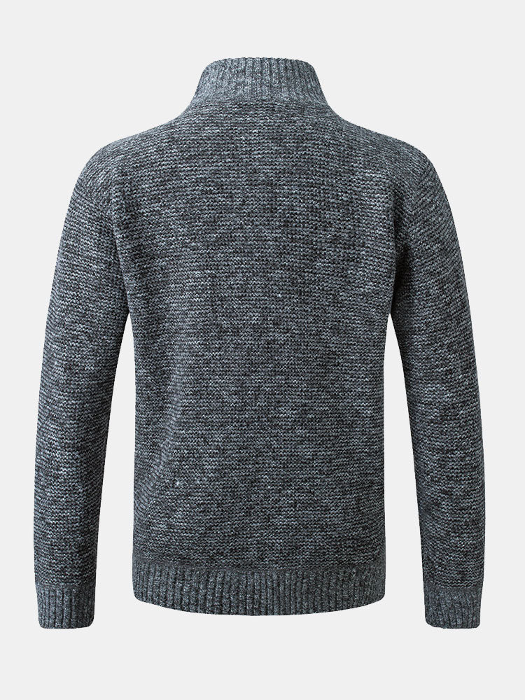 Cardigan Uomo Maglia Motivo Quadri Chiusura Frontale