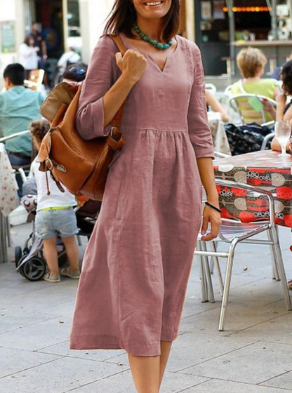 Abito Donna Scollo a V Taglio Sottile