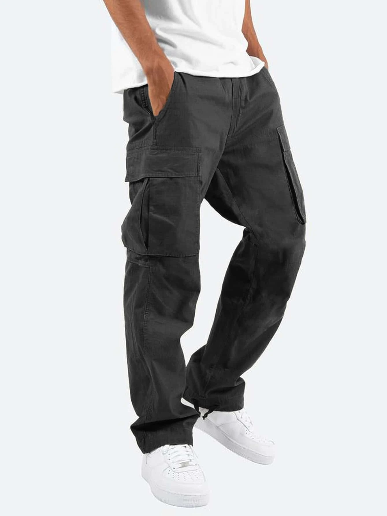 Pantaloni Cargo Uomo Lunghezza Regolare Casual - Brentozzi