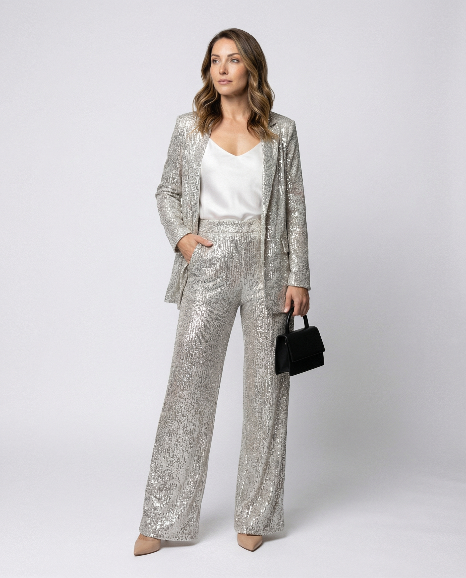 Completo Donna con Paillettes Vita Alta - Brentozzi