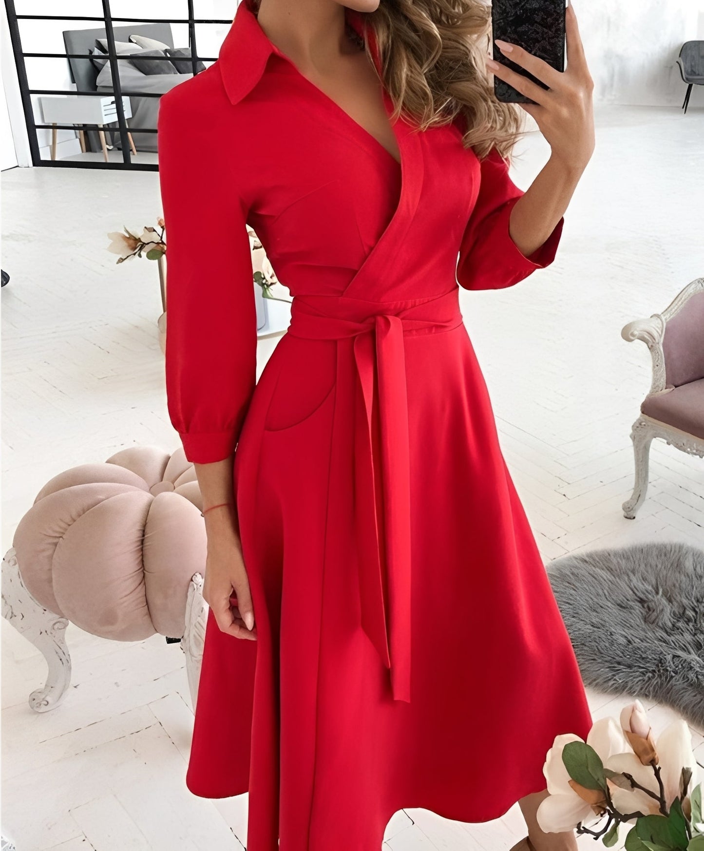 Abito Donna con Cintura Stile Elegante