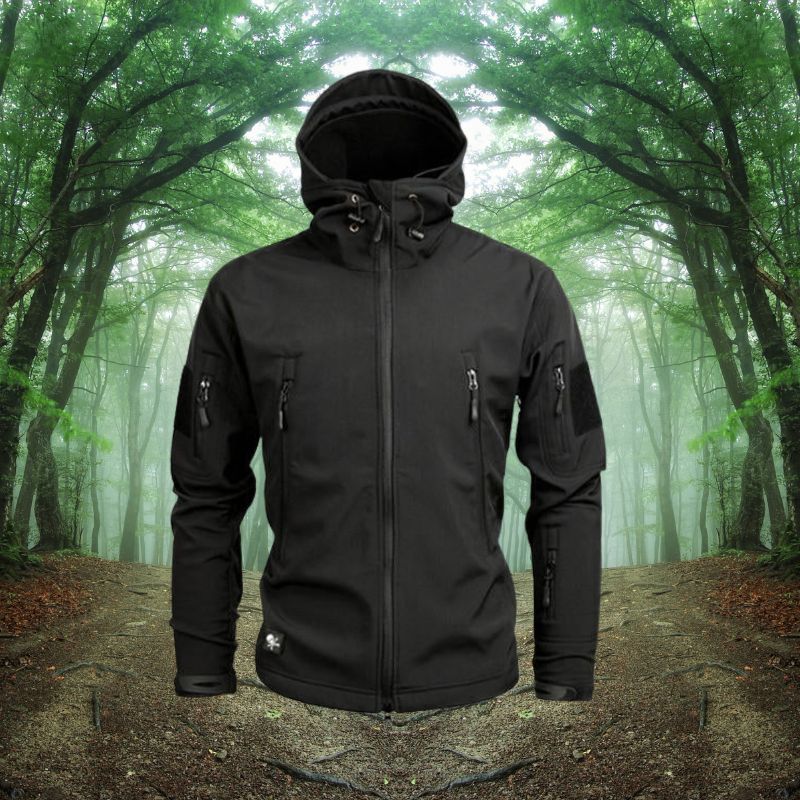 Giacca Uomo Outdoor Impermeabile Antivento con Tasche Antifurto