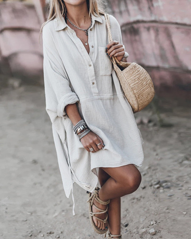 Abito Camicia Donna Vestibilità Classica