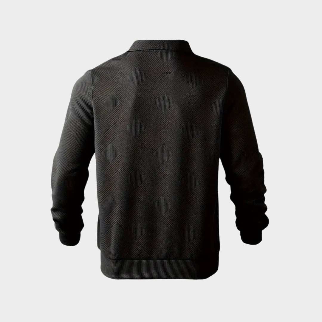 Maglione Uomo Collo Alto con Mezza Cerniera Stile Moderno