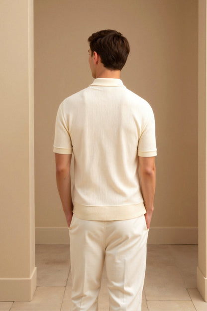 Polo Uomo Elegante Classico Vestibilità Regular