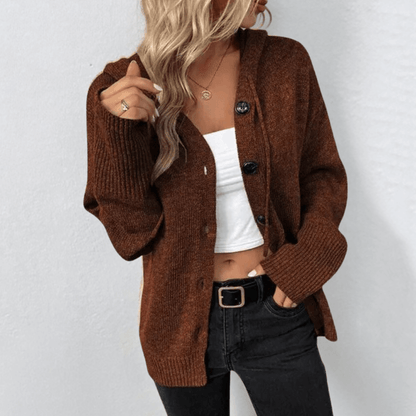Cardigan Donna Caldo in Maglia con Bottoni