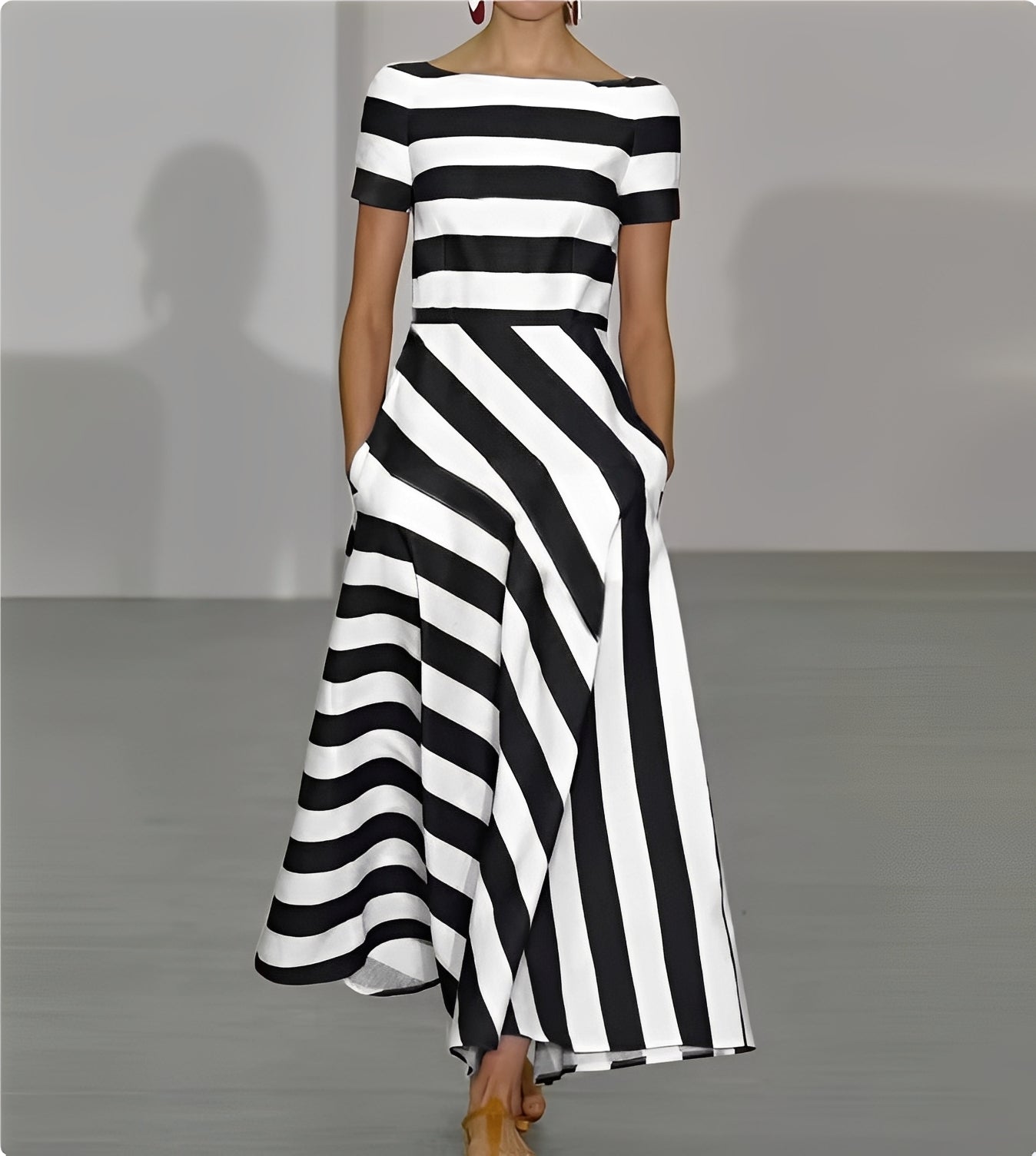 Abito Maxi Donna Linea A Stile Elegante