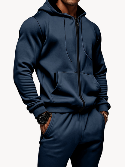 Completo Sportivo Uomo Felpa con Cappuccio e Pantaloni Jogging
