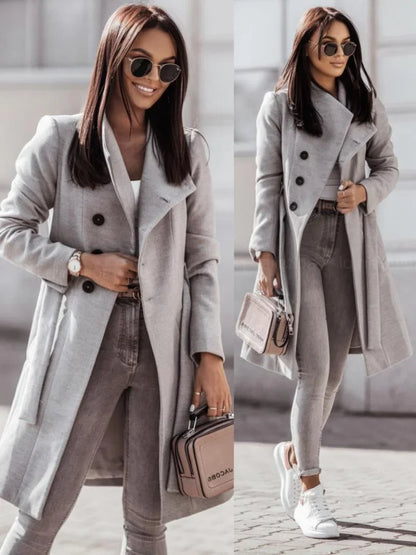 Trenchcoat Donna Classico Doppia Chiusura con Fiocco