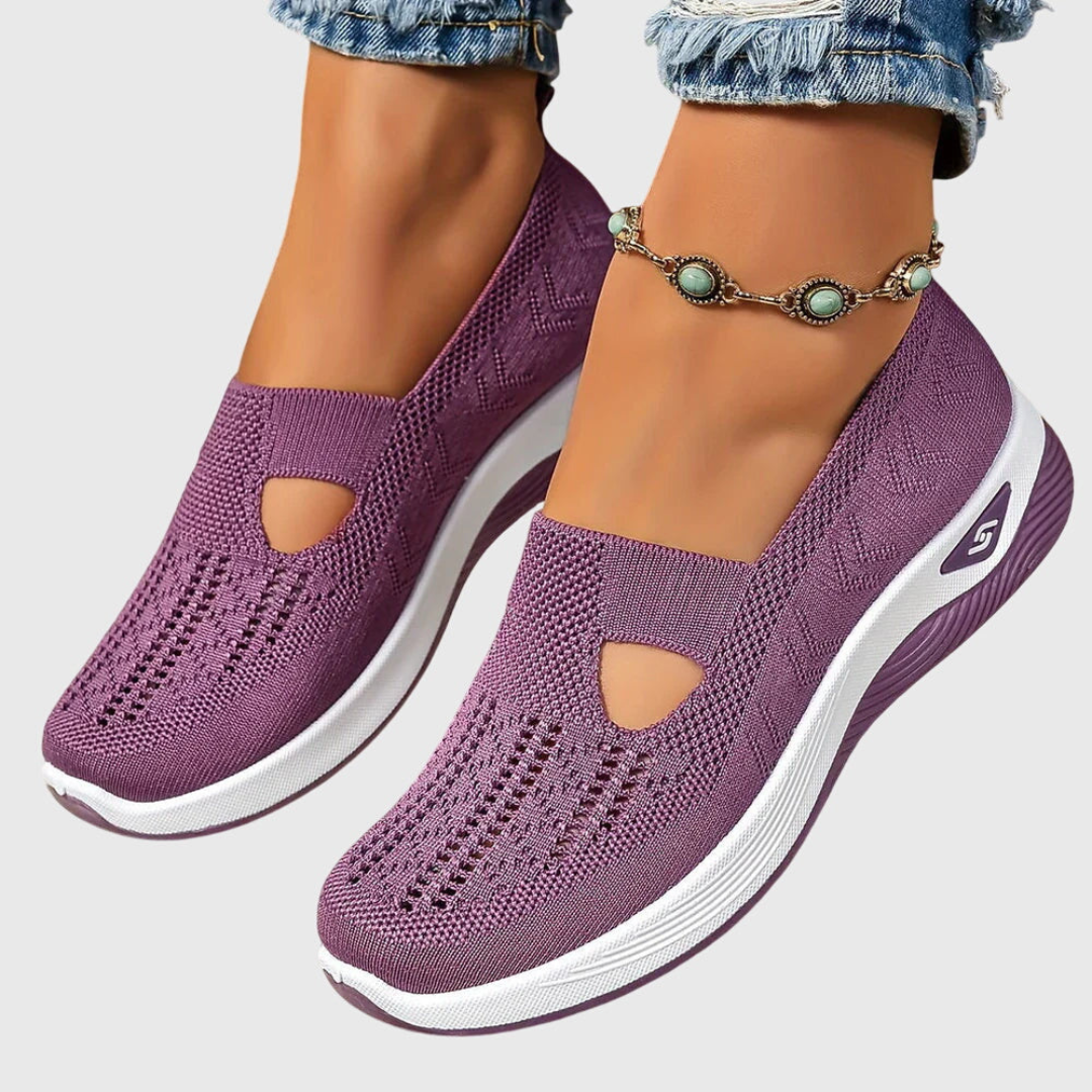 Sneakers Donna Slip-On in Maglia Traspirante