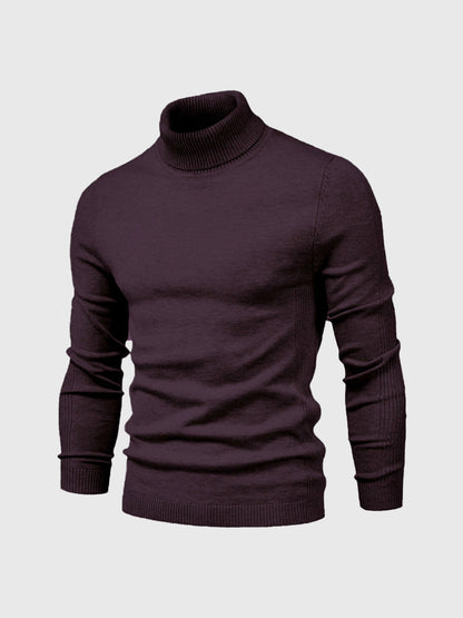 Maglione Uomo Collo Alto Morbido Vestibilità Regolare