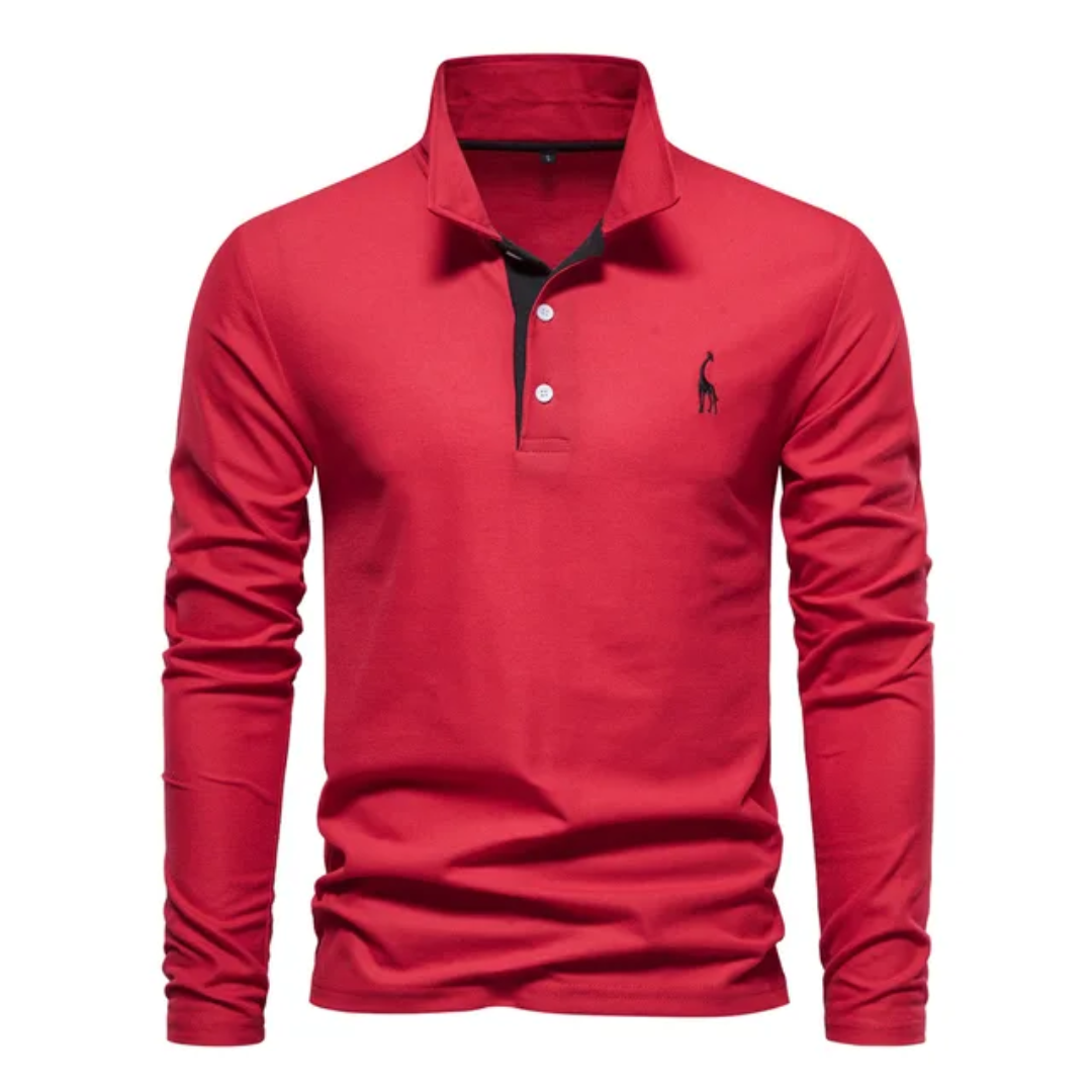 Polo Uomo Manica Lunga Taglio Classico Casual